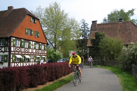 Bodensee-fietsroute in Uhldingen