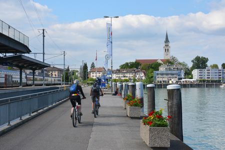 Bodensee-fietsroute in Romanshorn